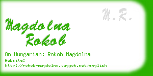 magdolna rokob business card